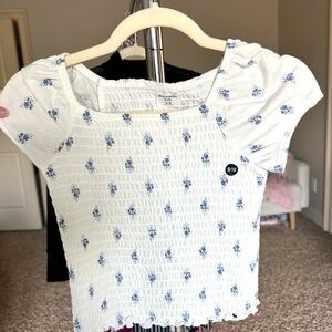 Abercrombie kids cropped blouse
